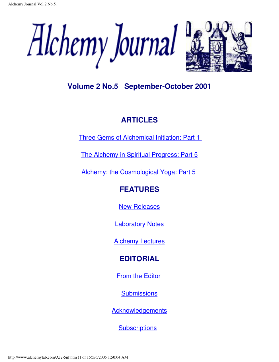 Alchemy Journal Vol.2 No.5 cover