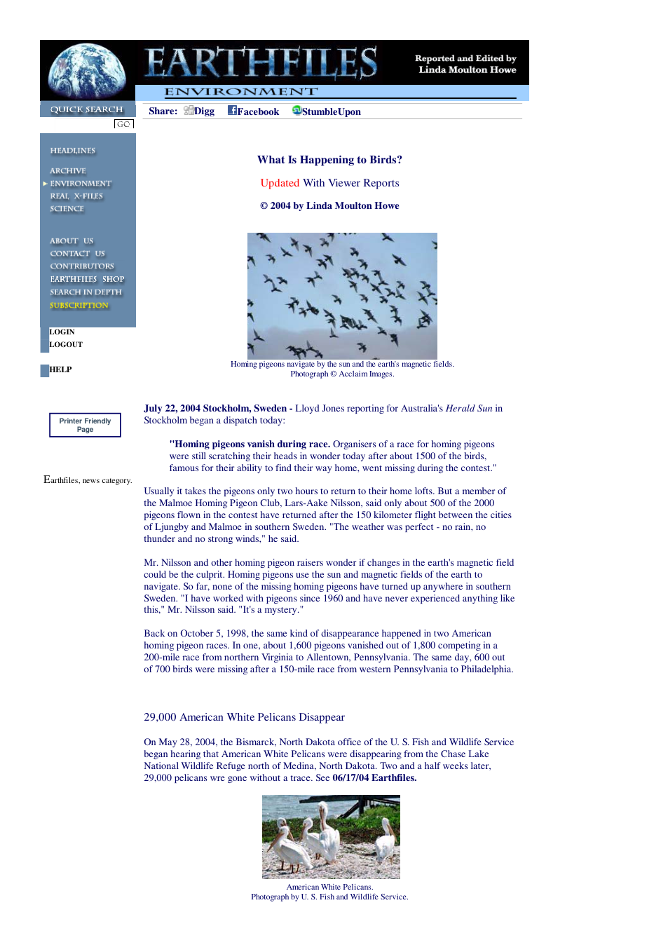 07 22 2004 What Is Happening to Birds Updated With Viewer Reports cover