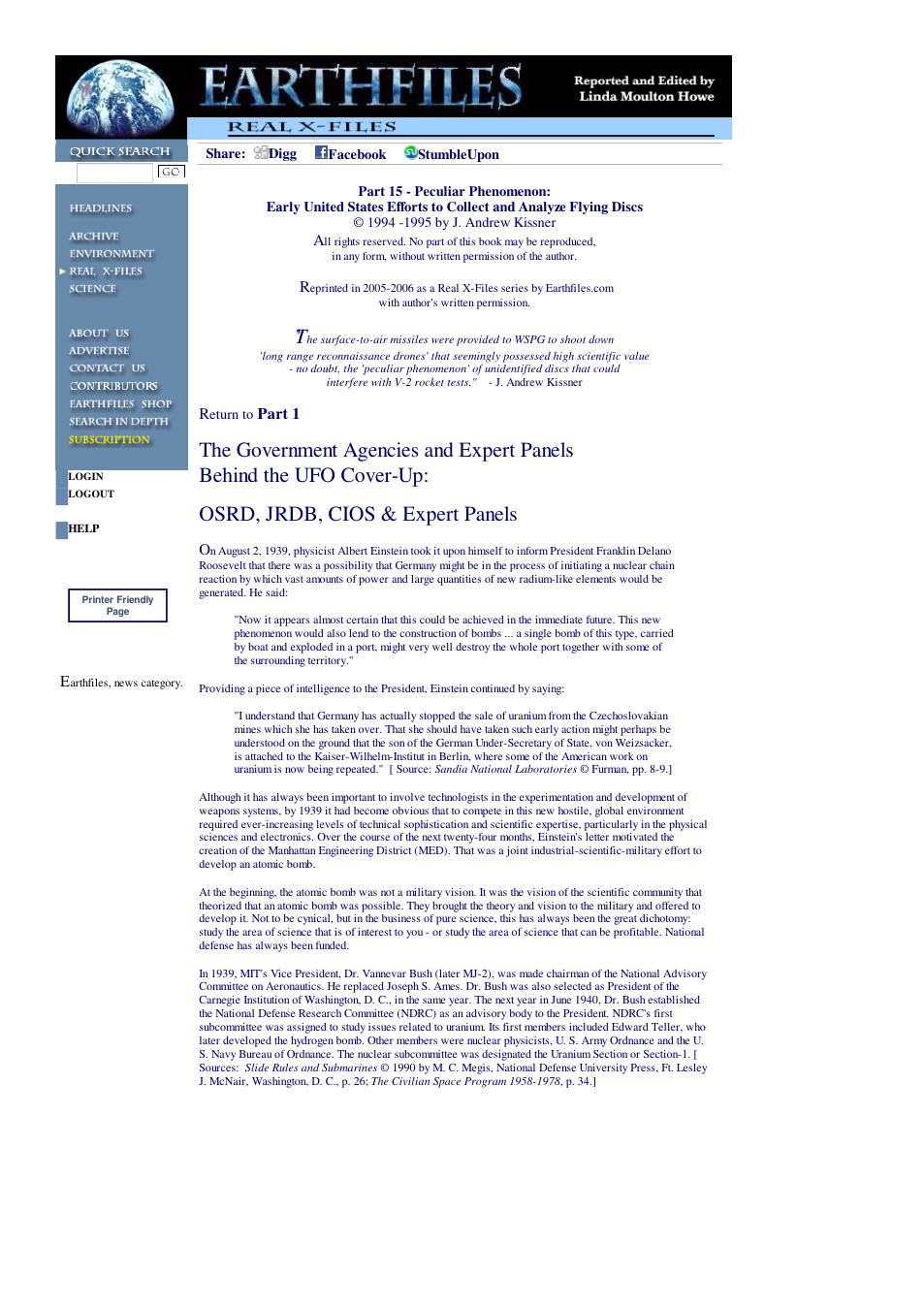 03 23 2006 Part 15 - Peculiar Phenomenon Early United States Efforts to Collect and Analyze Flying Discs cover