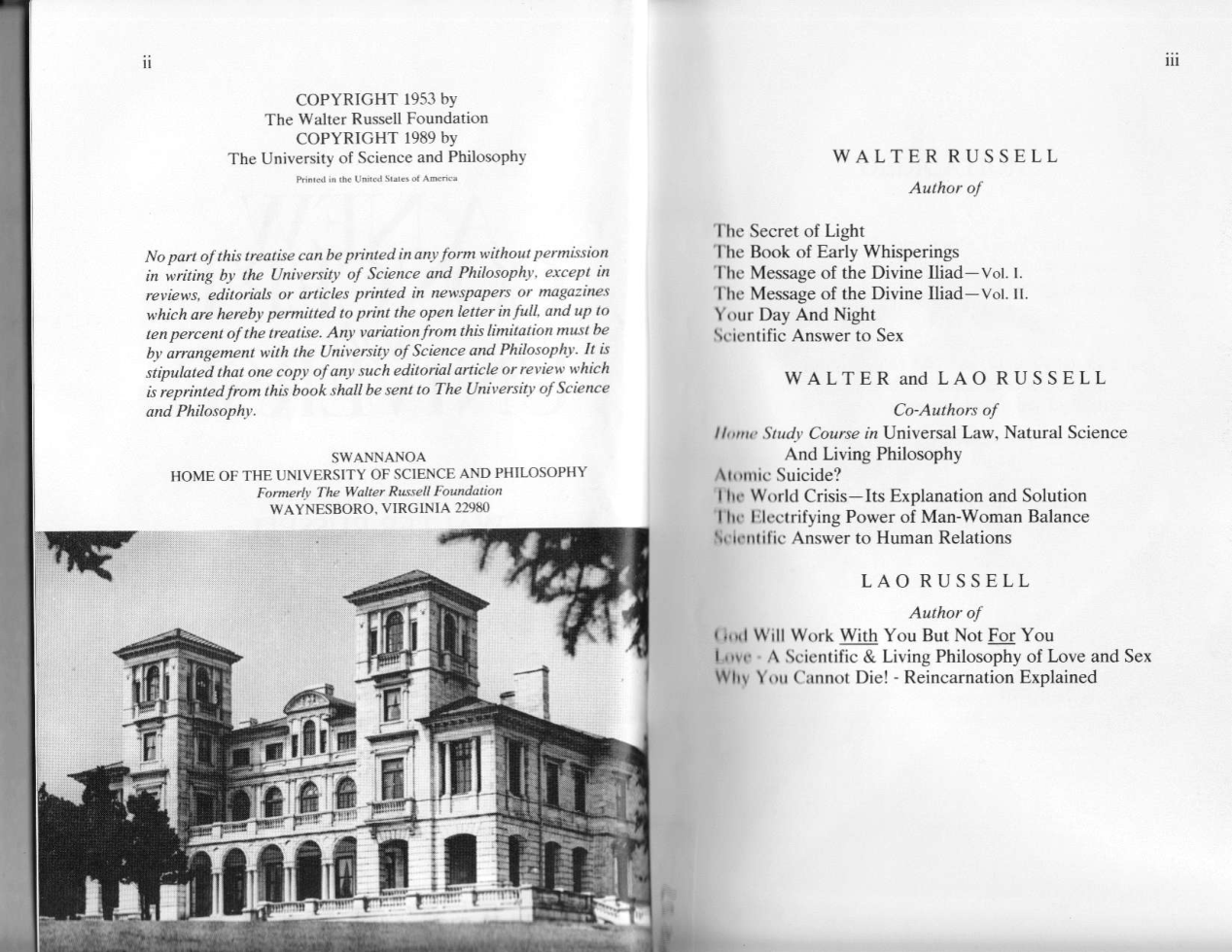 Walter Russell - New Concept Of The Universe cover