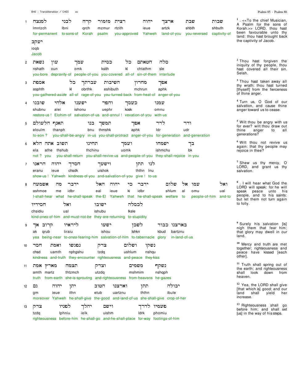 19085-The Book Of Psalms Chapter-085 cover