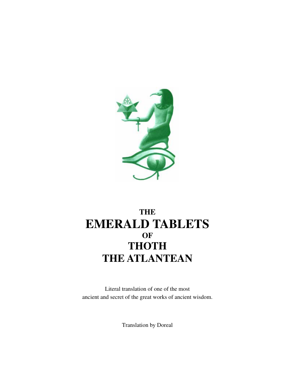 The Emerald Tablets Of Toth The Atlantean [1eBook - 1PDF] cover