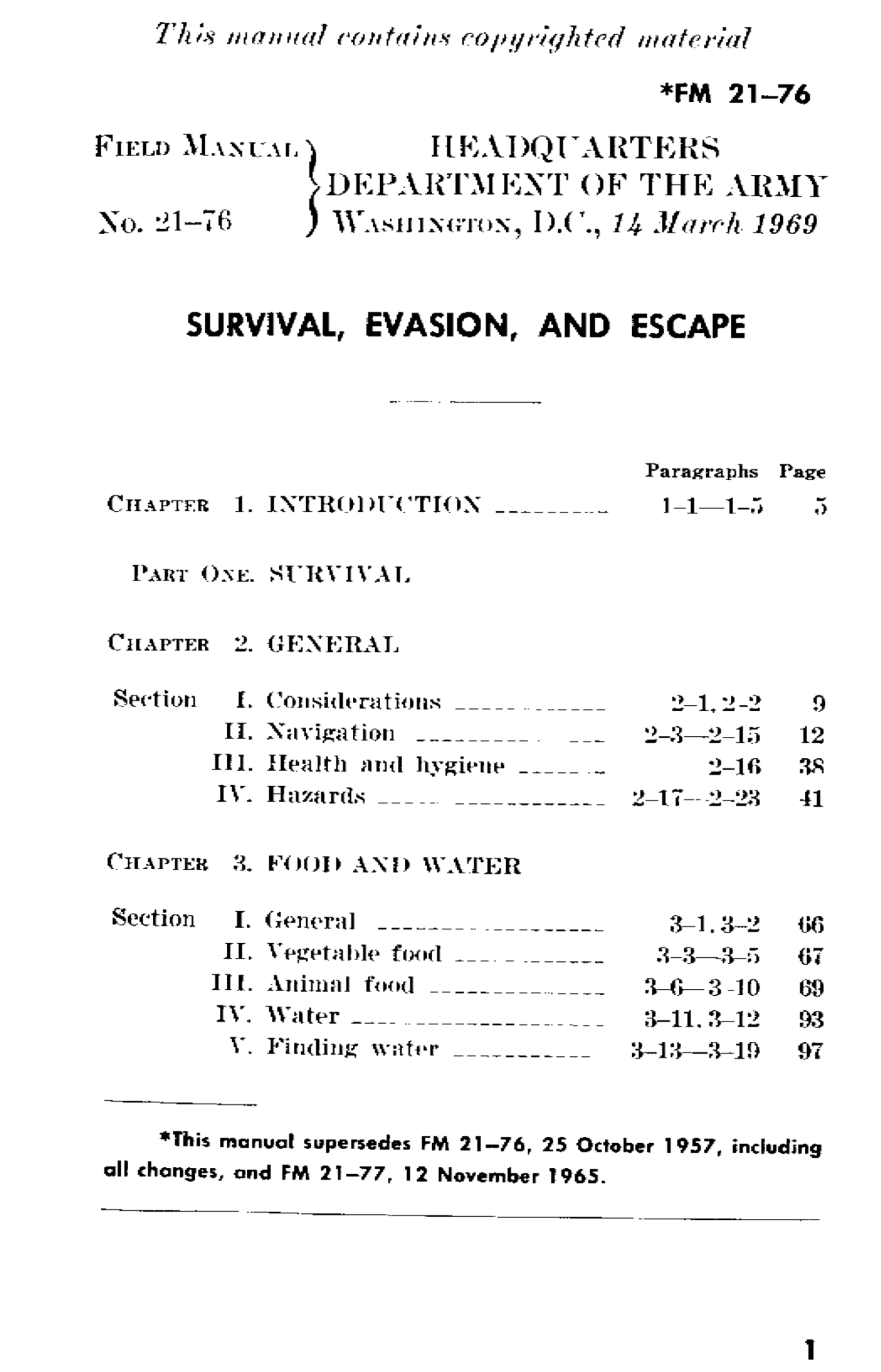 ARMY Vietnam - Survival, Evasion & Escape 1969 431 pages cover