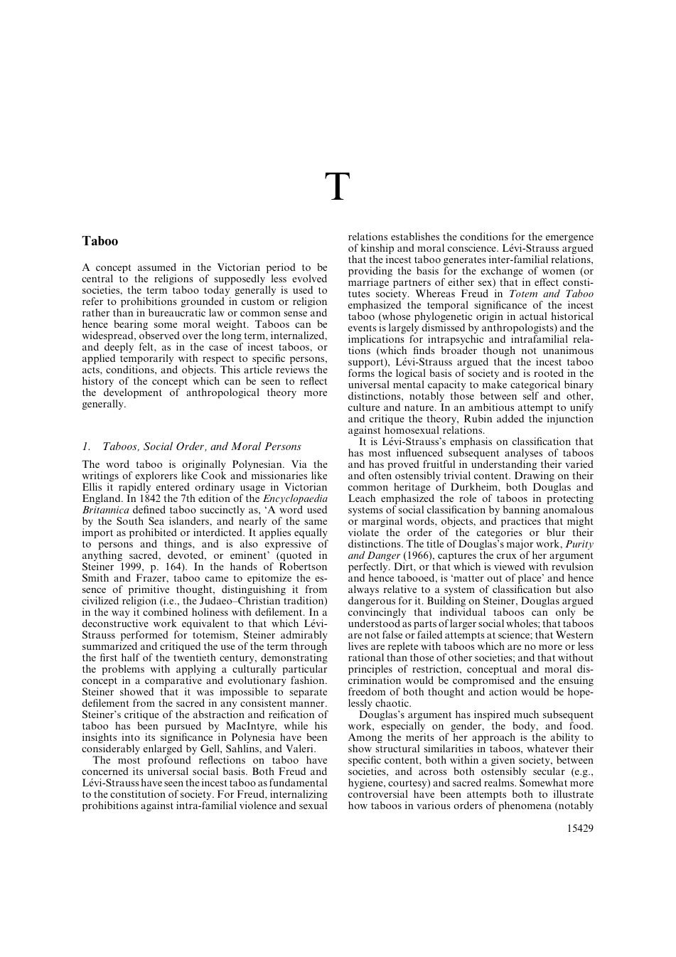 Elsevier Science International Encyclopedia of the Social & Behavioral Sciences Vol. T-Z cover