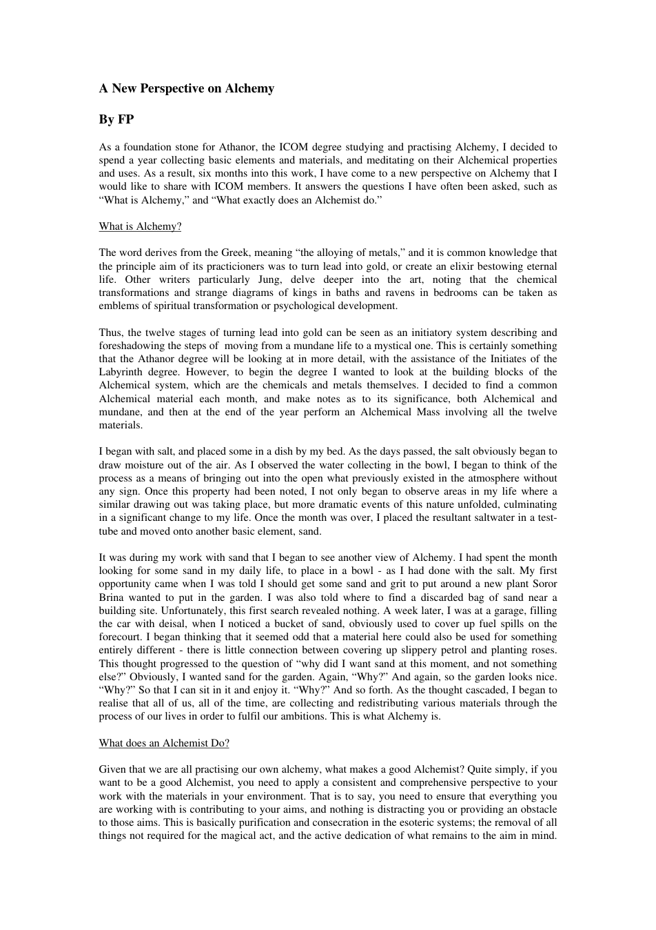 A New Perspective on Alchemy cover