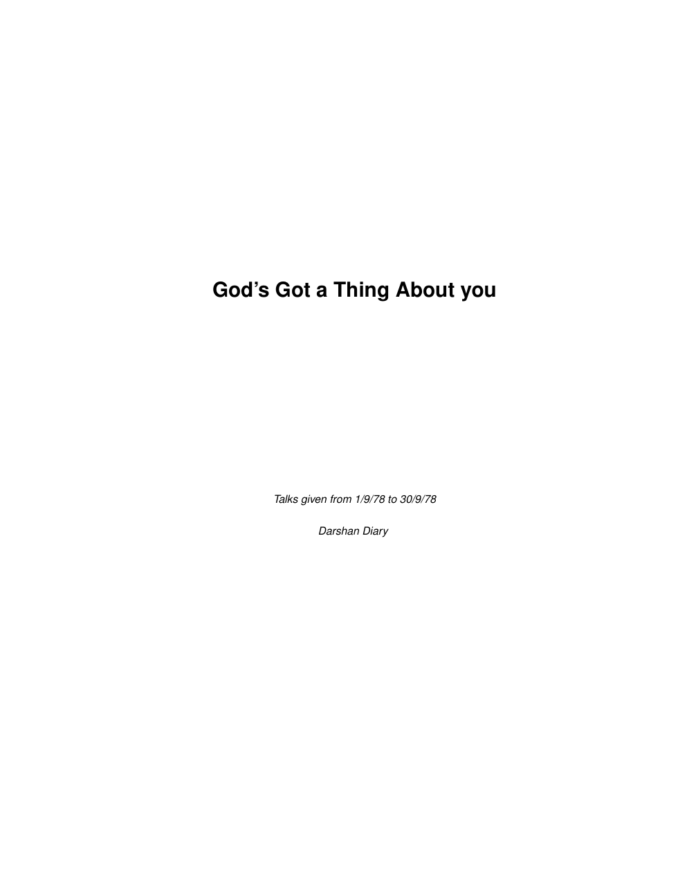 God's Got a Thing About you cover