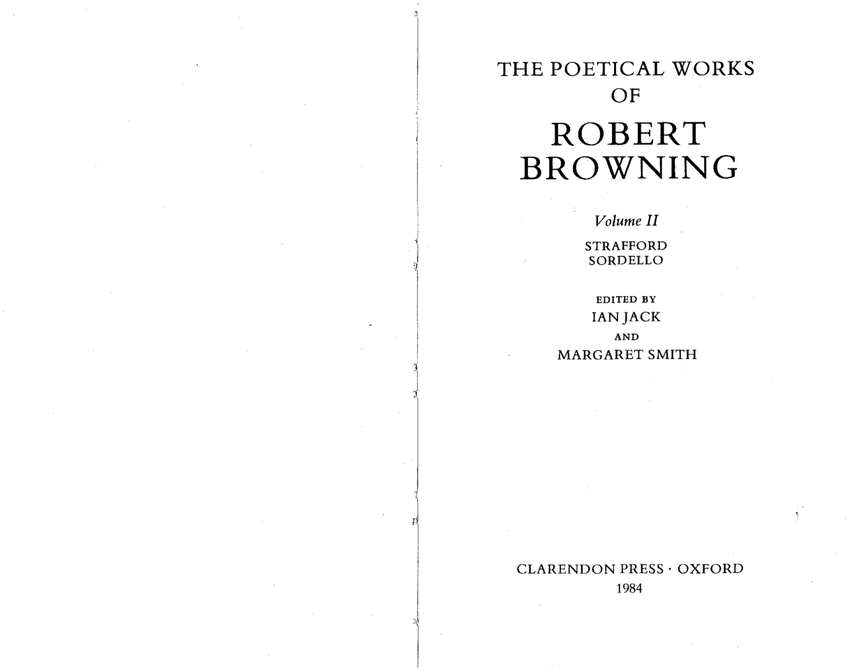 The Poetical Works of Robert Browning Volume II cover