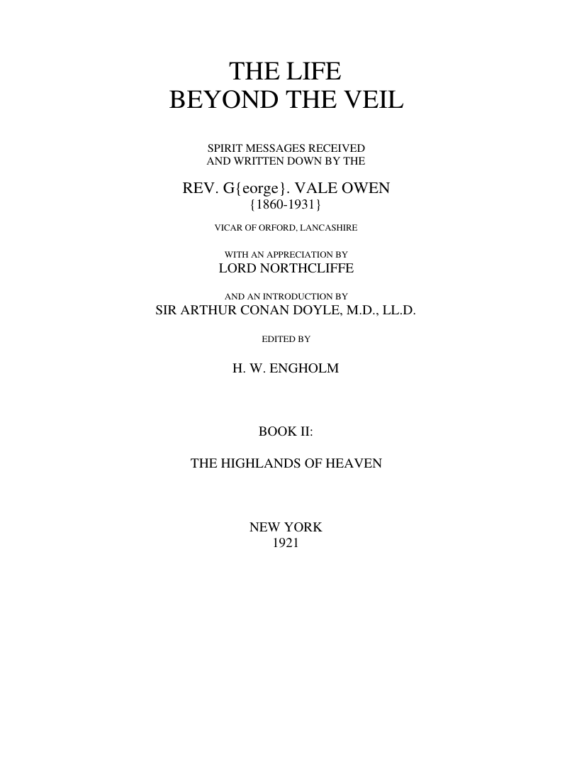 Owen - Life Beyond the Veil vol 2 cover