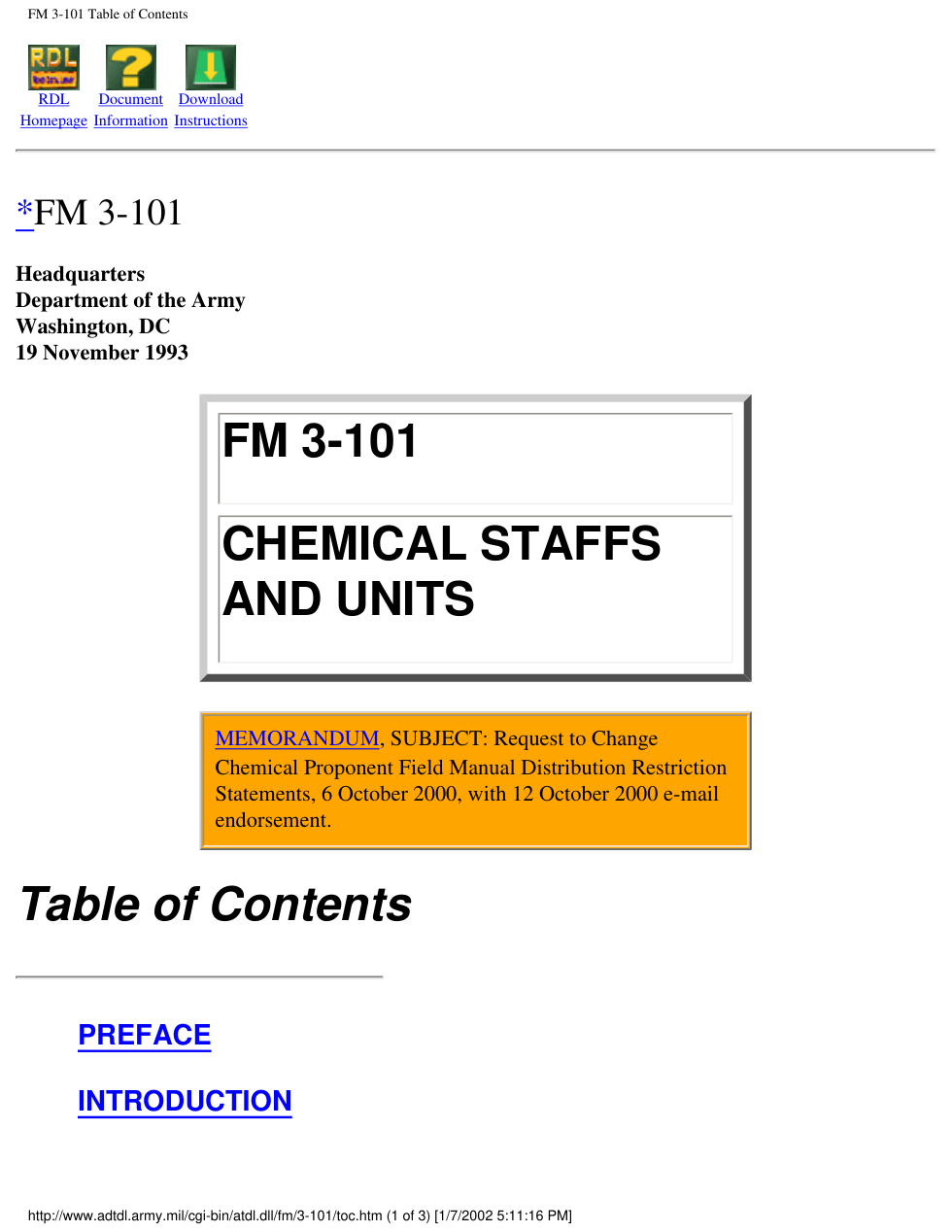 ARMY Chemical Staffs and Units FM 3-101 1993 260 pages cover
