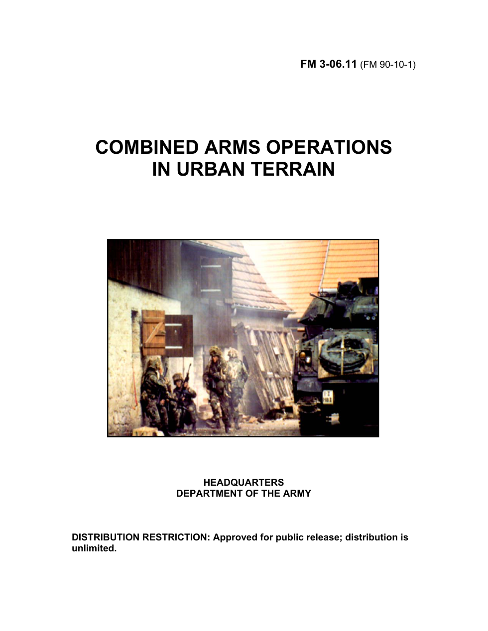 ARMY Combined Arms Ops in Urban Terrain 2002 643 pages cover