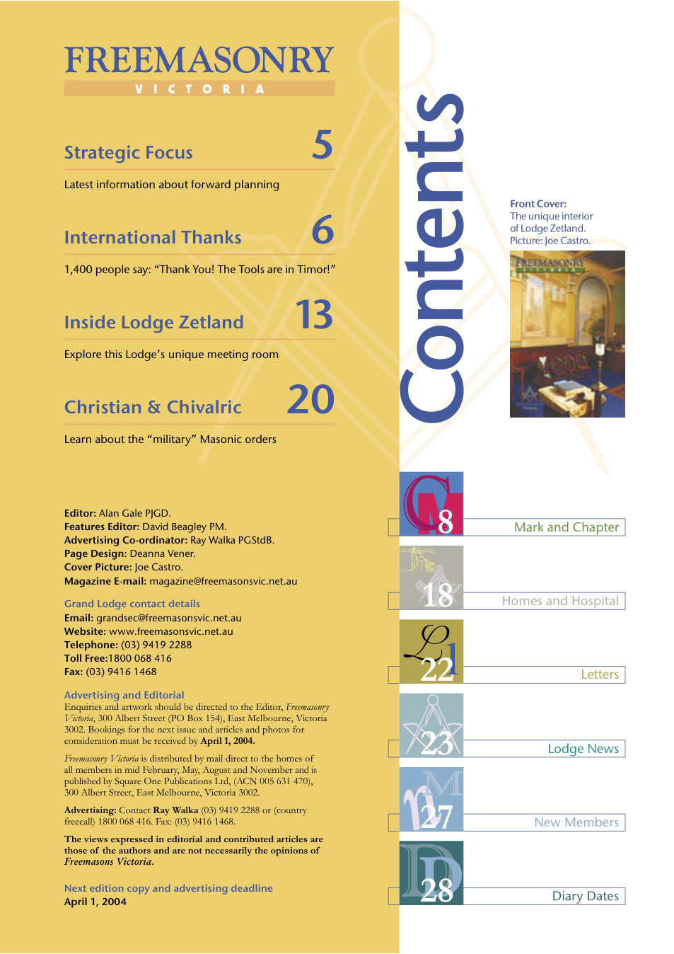 Freemasonry Victoria - February 2004 cover