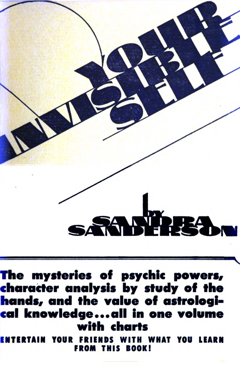 Your Invisible Self - S Sanderson (1935) cover