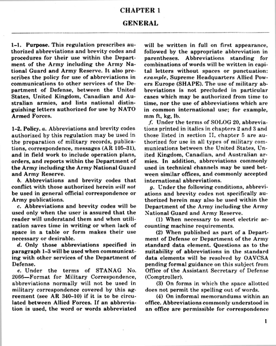 ARMY Abbreviations & Codes 172 pages cover