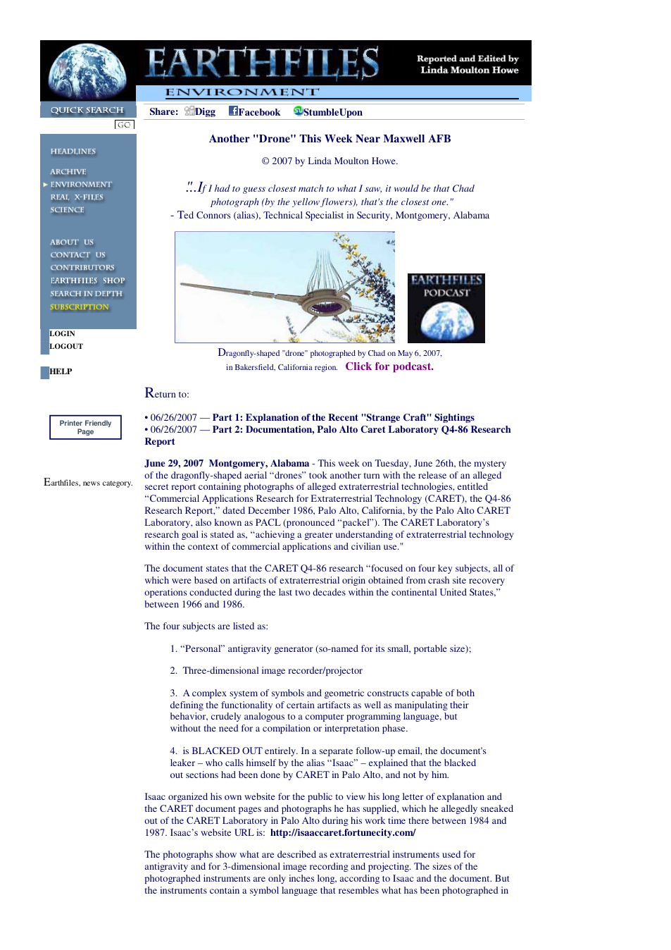 06 29 2007 Another Drone This Week Near Maxwell AFB cover