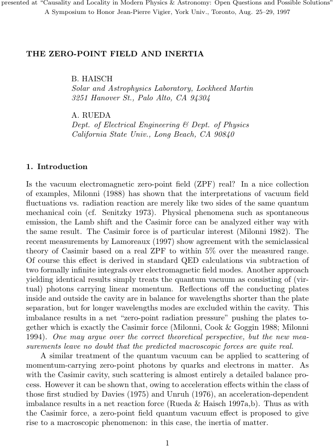 Zero-Point Field And Inertia cover