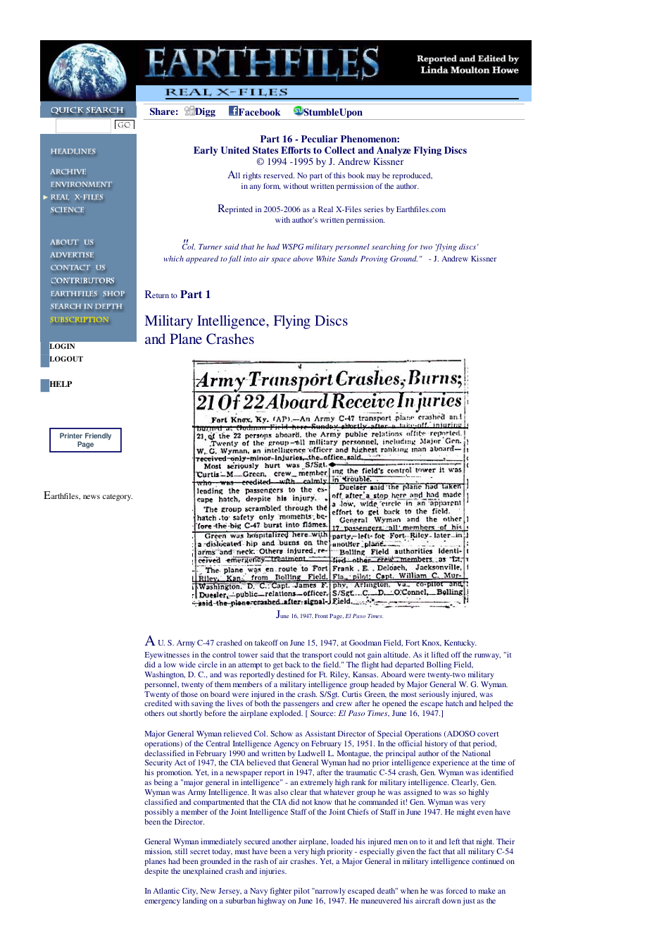 04 05 2006 Part 16 - Peculiar Phenomenon Early United States Efforts to Collect and Analyze Flying Discs cover