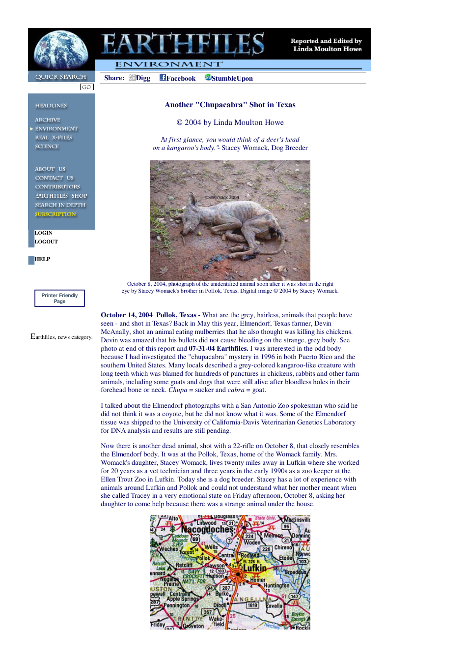10 14 2004 Another Chupacabra Shot in Texas cover
