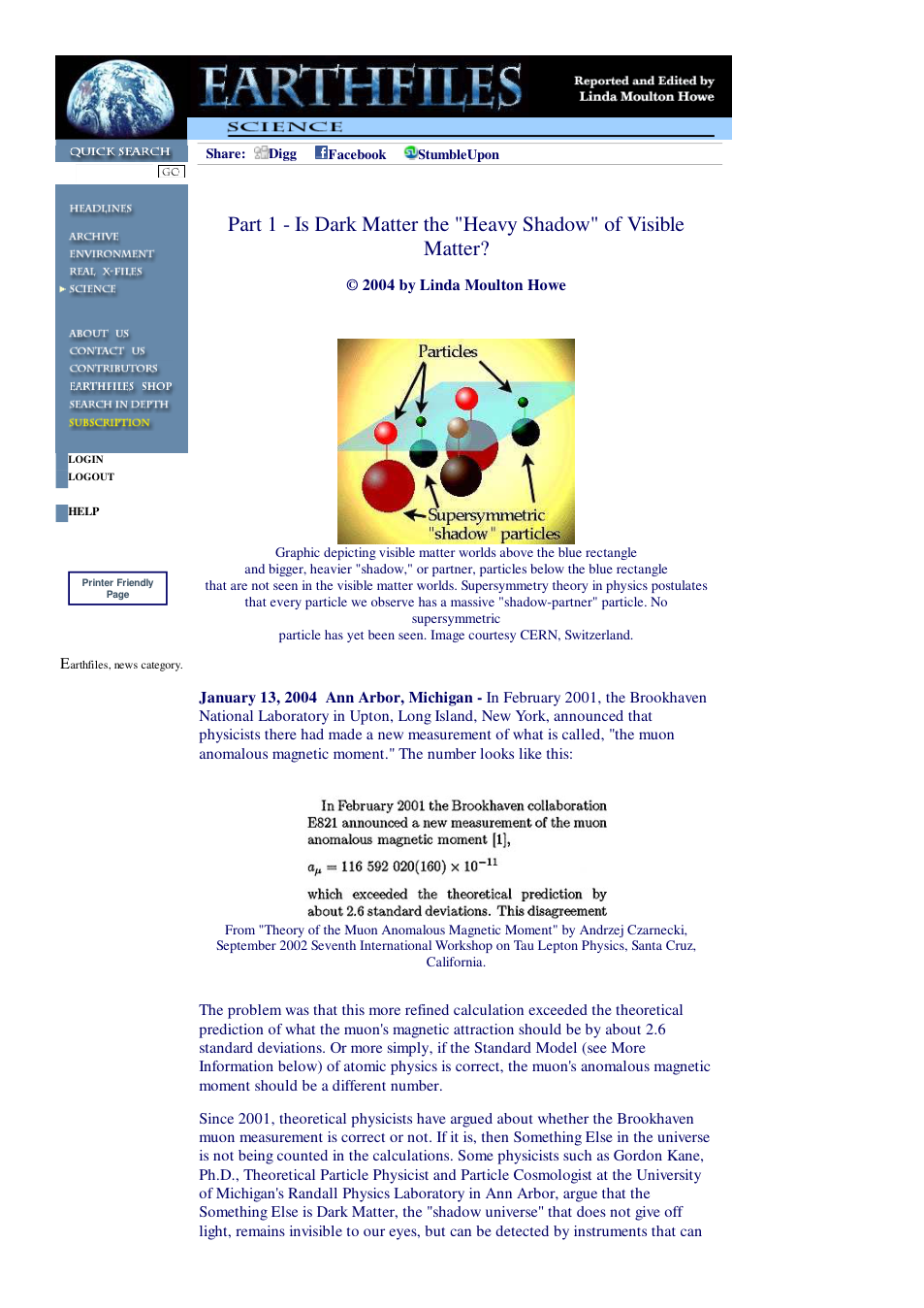 01 13 2004 Part 1 - Is Dark Matter the Heavy Shadow of Visible Matter cover