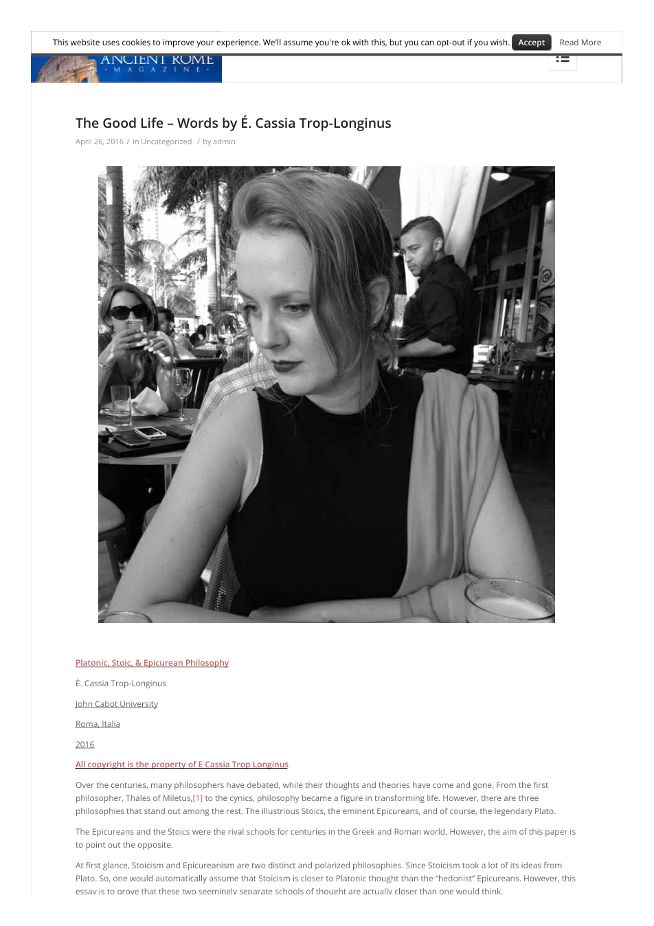 The Good Life - Words by Cassia Trop-Longinus cover
