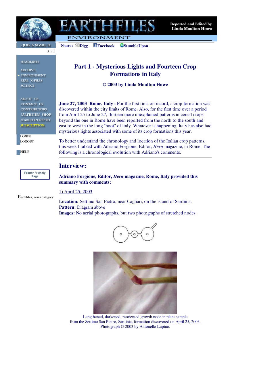 06 27 2003 Part 1 - Mysterious Lights and Fourteen Crop Formations in Italy cover
