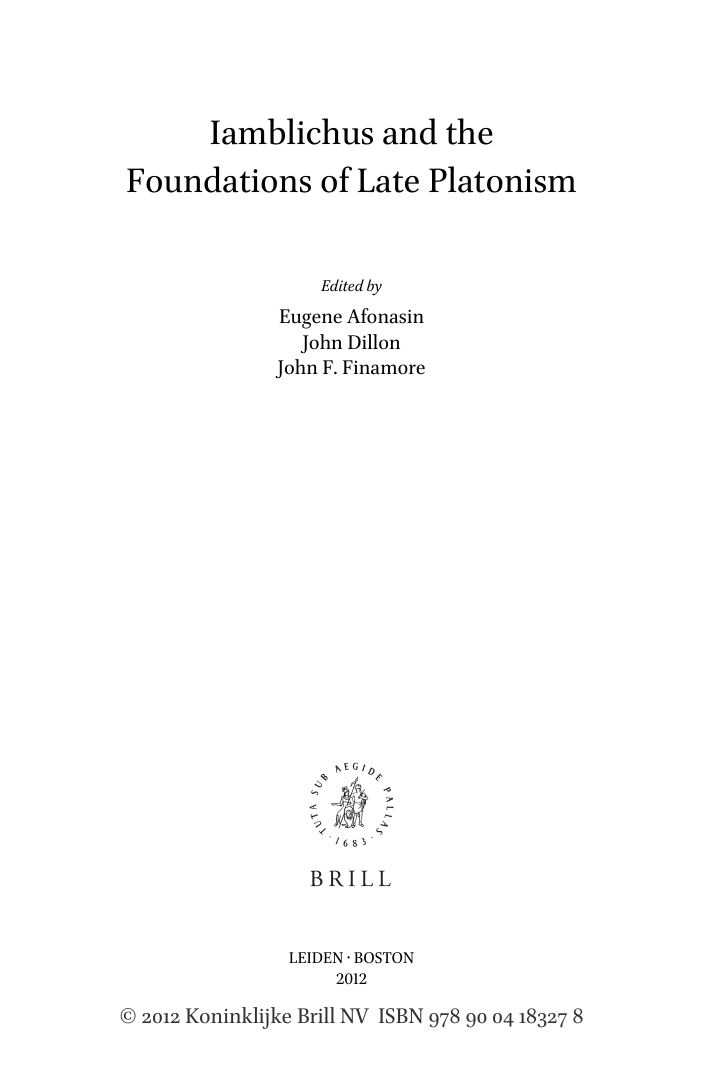 Iamblichus Exegesis of Parmenides Hypoth cover