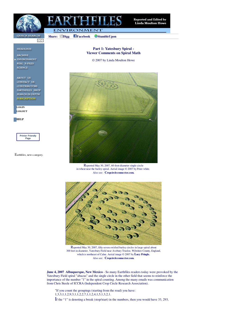 06 04 2007 Part 1 Yatesbury Spiral - Viewer Comments on Spiral Math cover