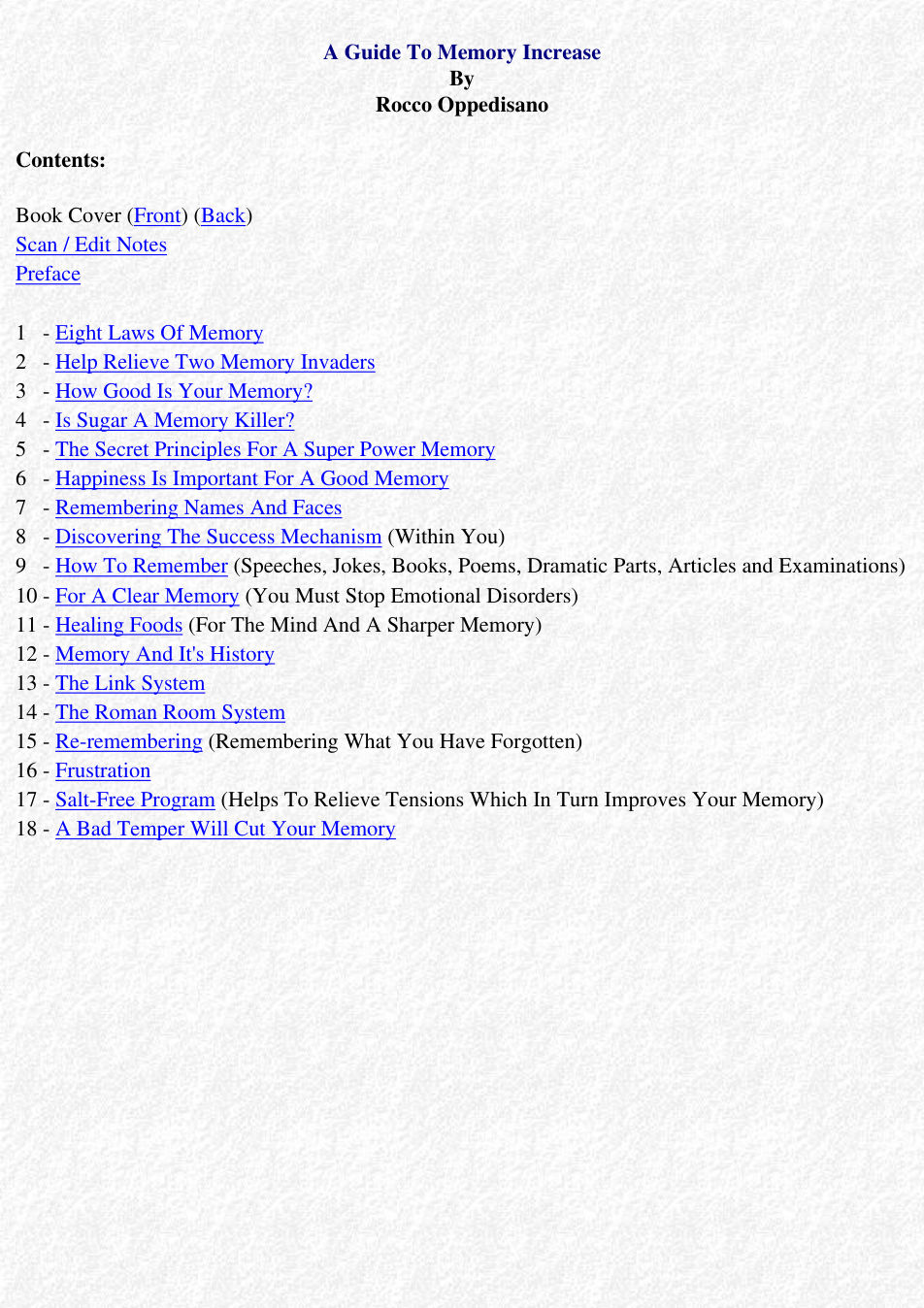 Guide To Memory Increase cover