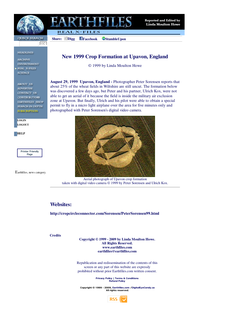 08 29 1999 New 1999 Crop Formation at Upavon, England cover