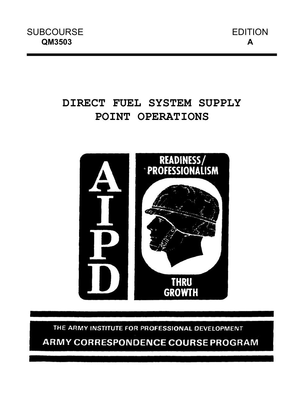 ARMY Direct Fuel System Supply Point Ops 1992 37 pages cover