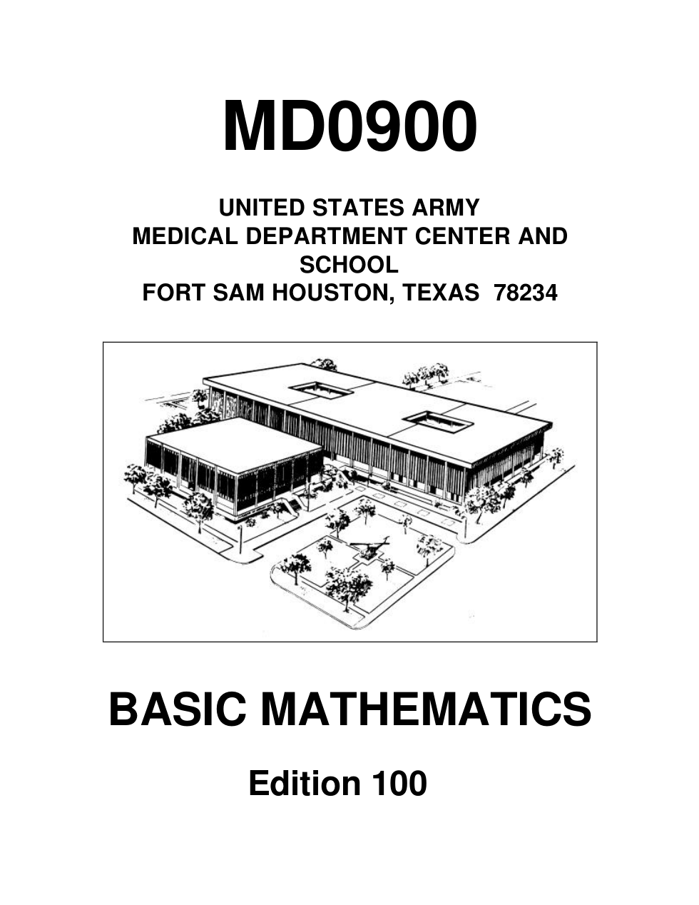 ARMY Medical - Basic Mathematics Ed.100 124 pages cover