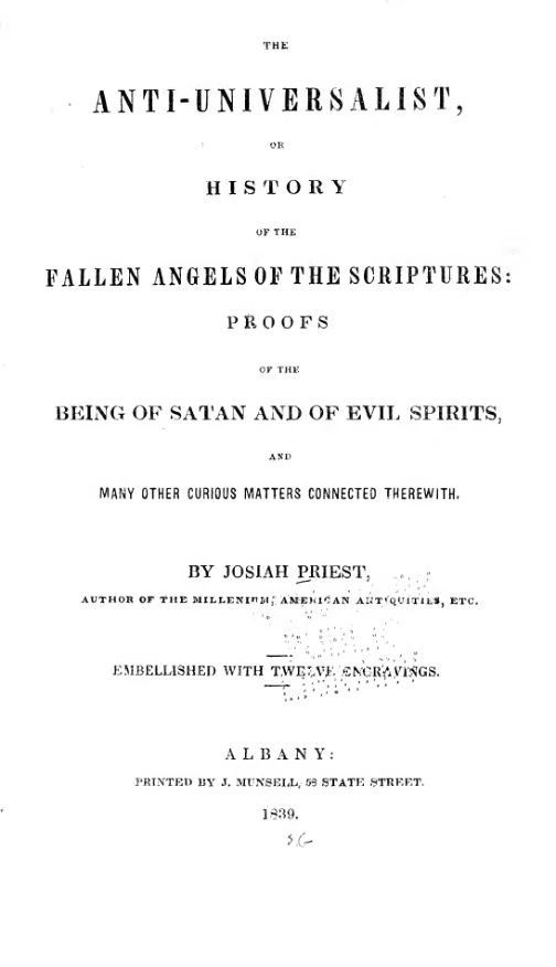 History of the fallen angels of the Scriptures cover