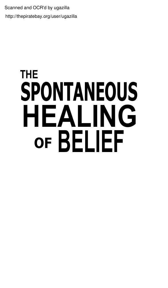 Gregg Braden - The Spontaneous Healing Of Belief cover