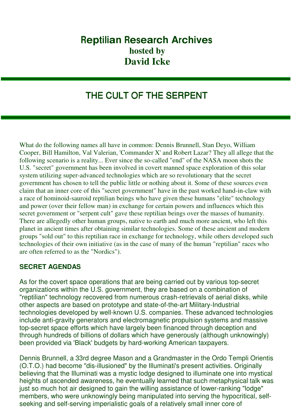 David Icke - Reptilian Research cover