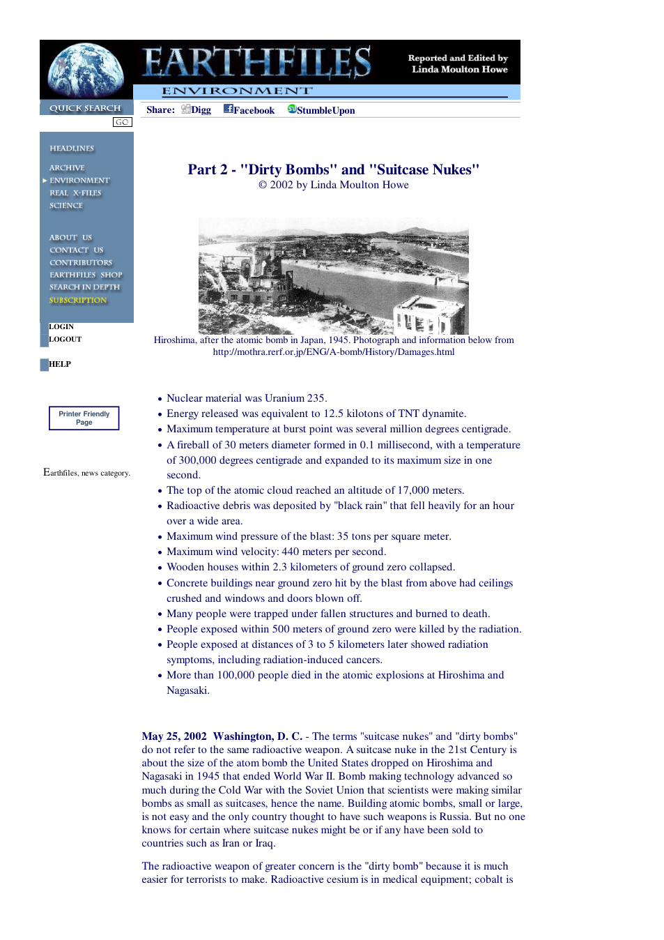 05 25 2002 Part 2 - Dirty Bombs and Suitcase Nukes cover