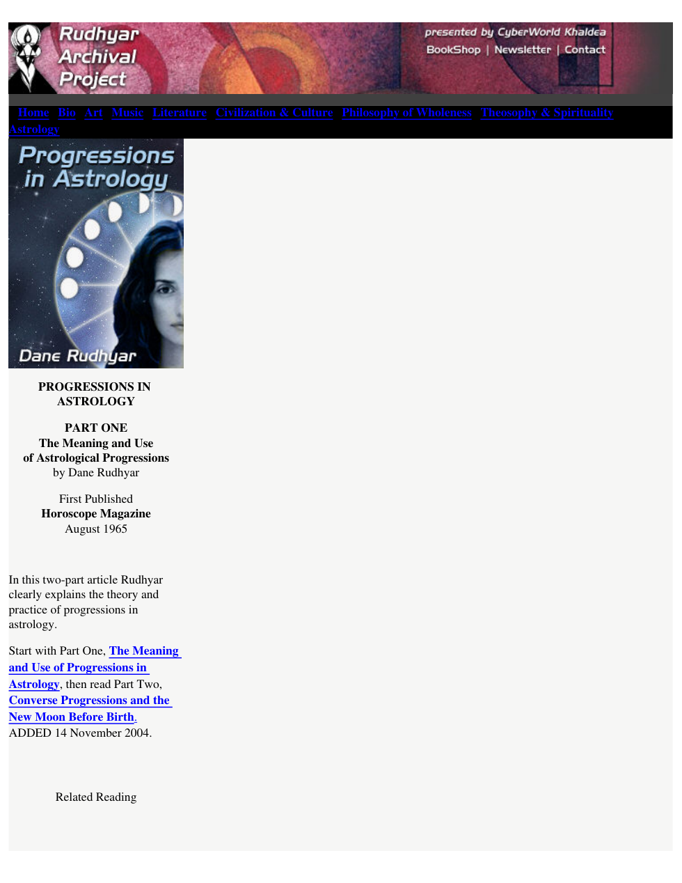 Dane Rudhyar - Progressions cover