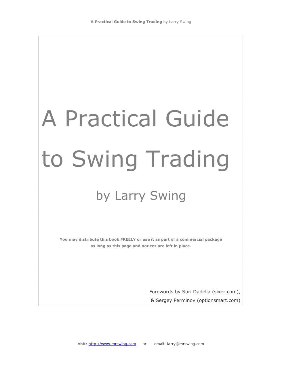 eSwingTradingBook cover