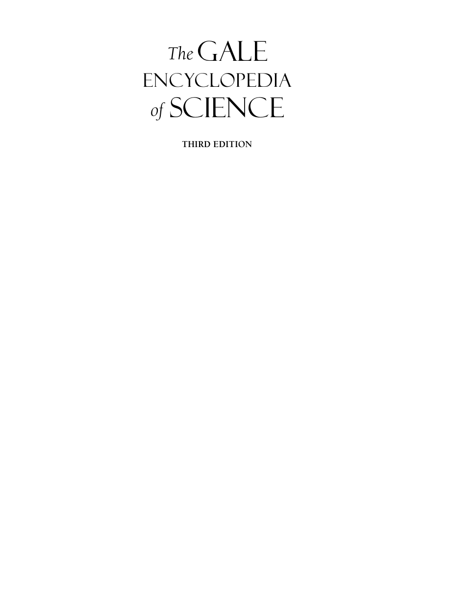The Gale Encyclopedia Of Science, 3rd Ed. - Vol. 6 cover