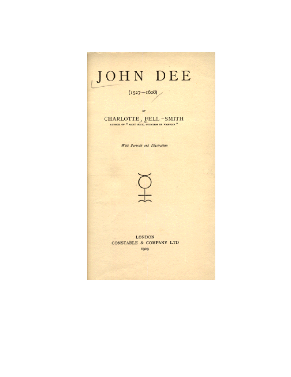 John Dee - C. Fell-Smith cover