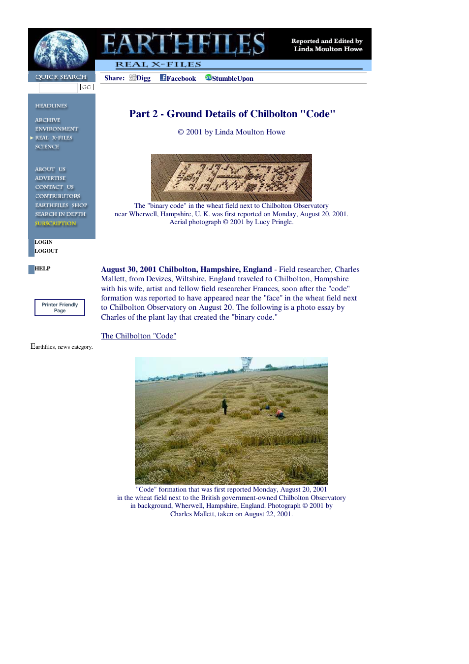 08 30 2001 Part 2 - Ground Details of Chilbolton Code cover