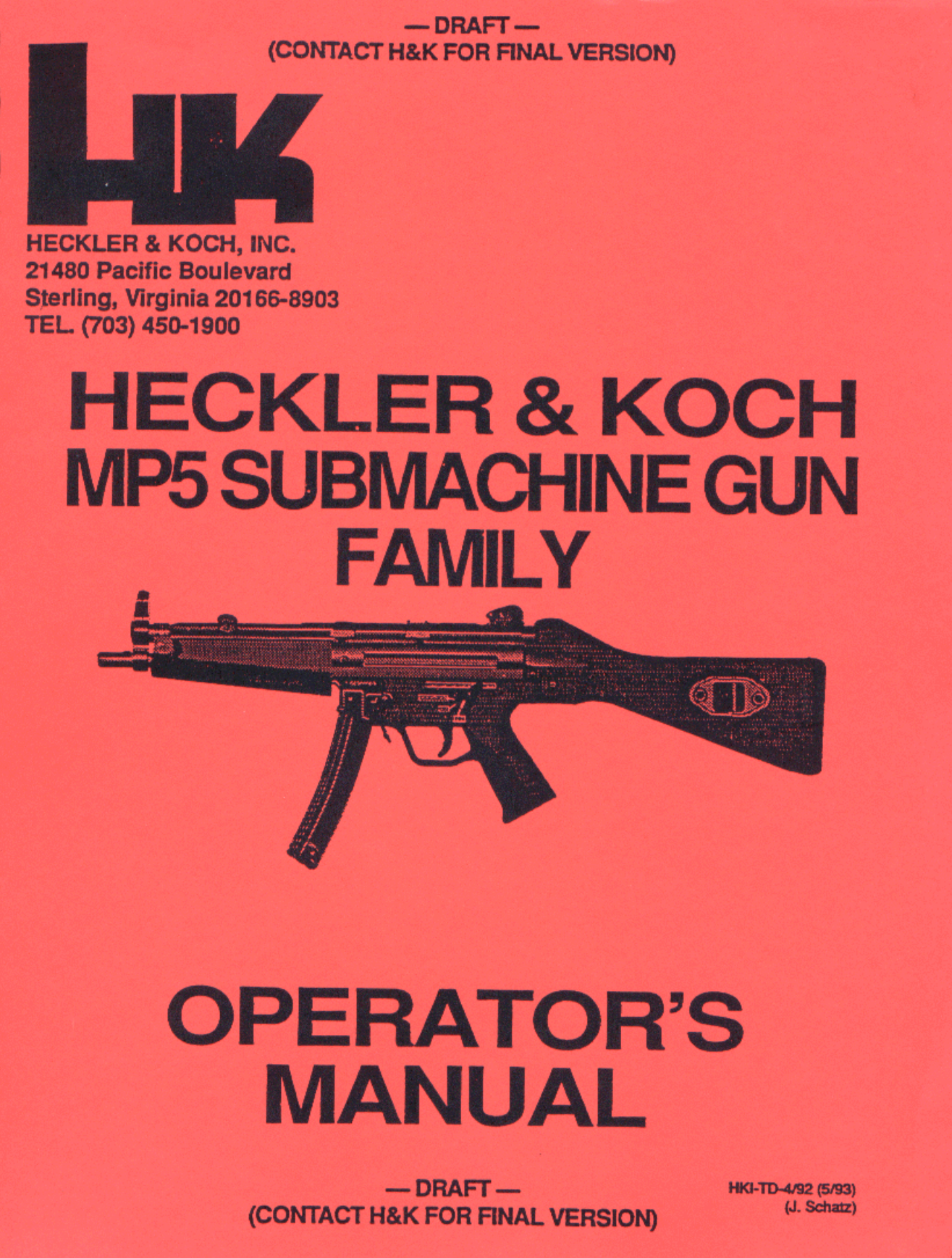 Heckler & Koch H&K MP5 Submachinegun 119 pages cover