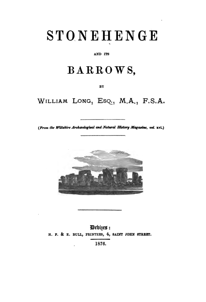 Stonehenge & Its Barrows - W Long cover