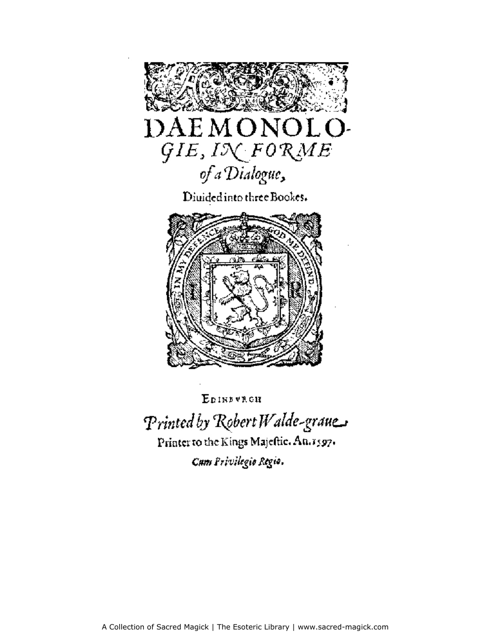 daemonologie cover