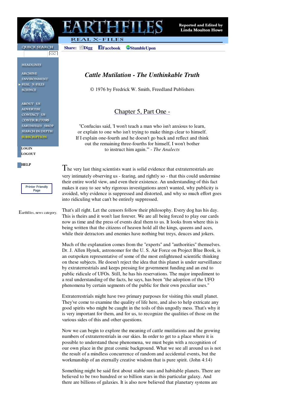 05 18 2003 Cattle Mutilation - The Unthinkable Truth, Chapter 5, Part One cover