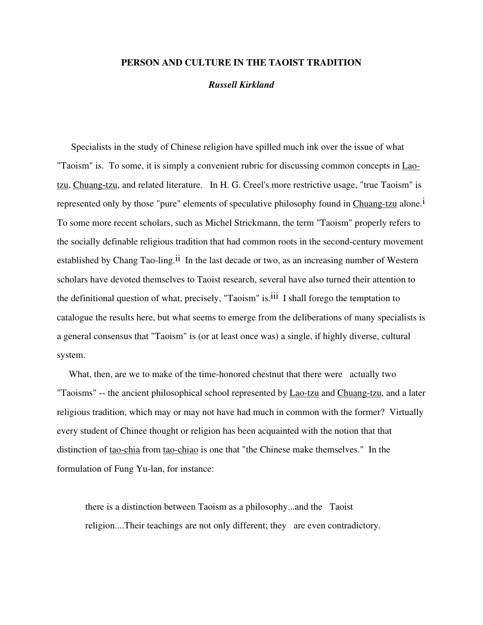 Person And Culture In The Taoist Tradition cover