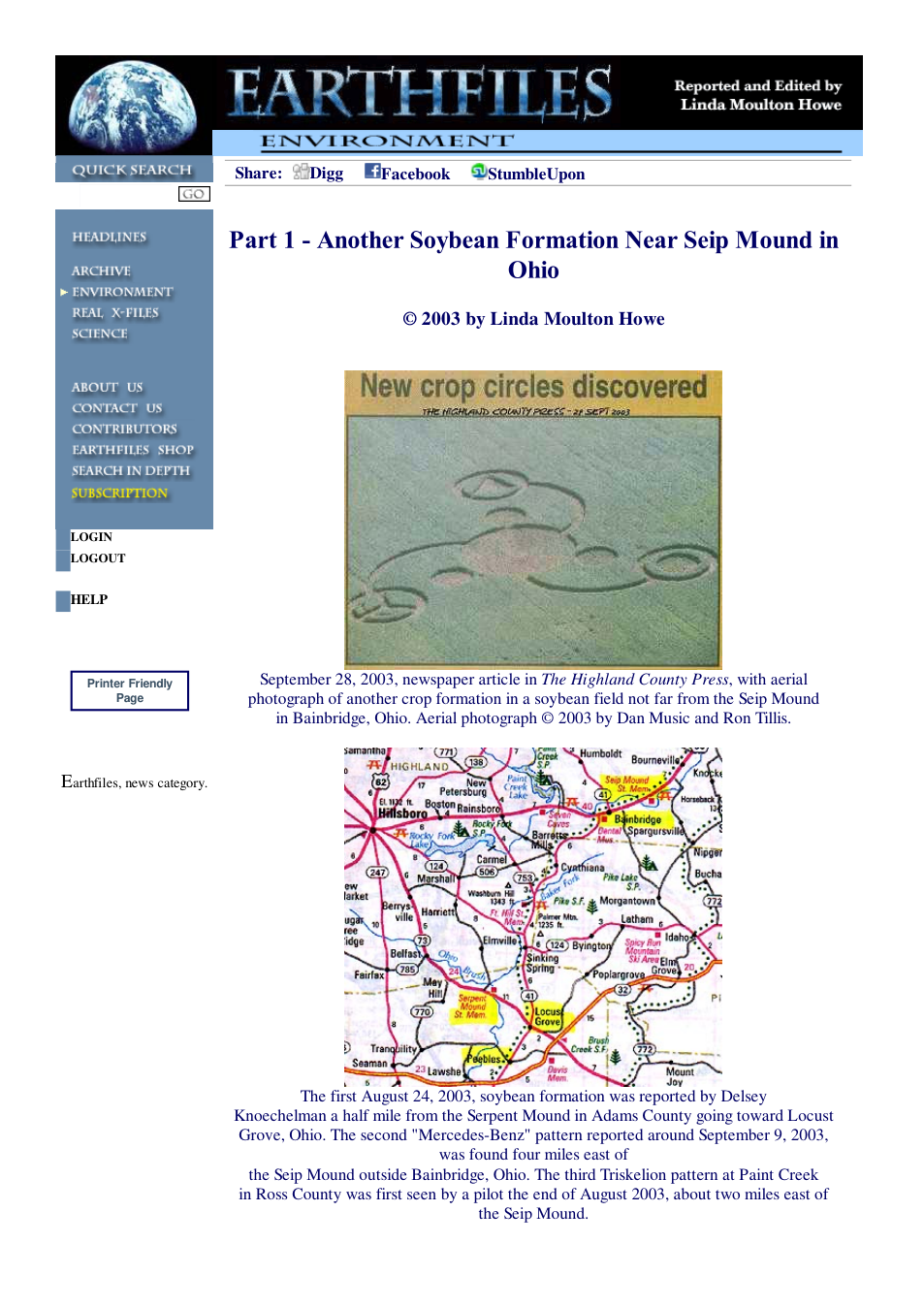10 02 2003 Part 1 - Another Soybean Formation Near Seip Mound in Ohio cover