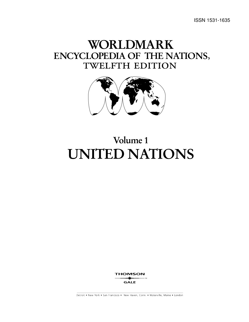 Vol 1 United Nations cover
