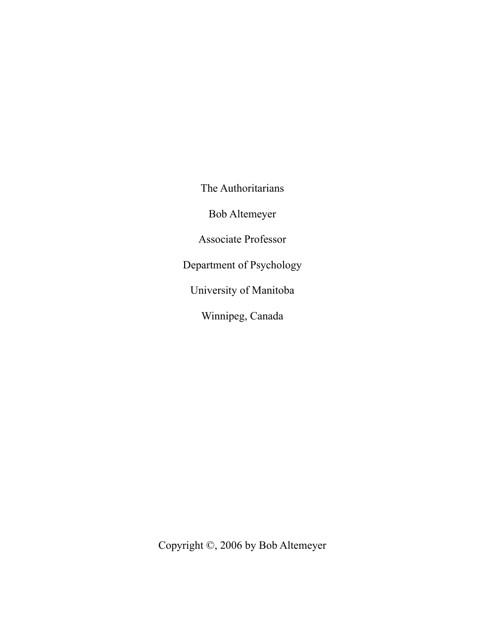 Authoritarians cover