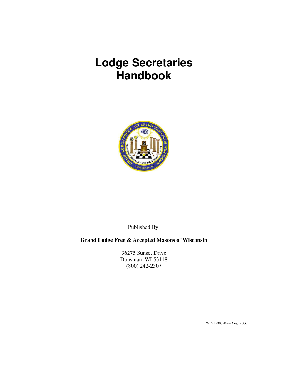 wi secretary handbook cover