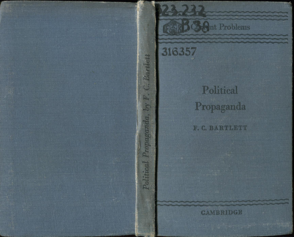 Bartlett, F.C. - Political Propaganda (1942) (Scan, OCR) cover