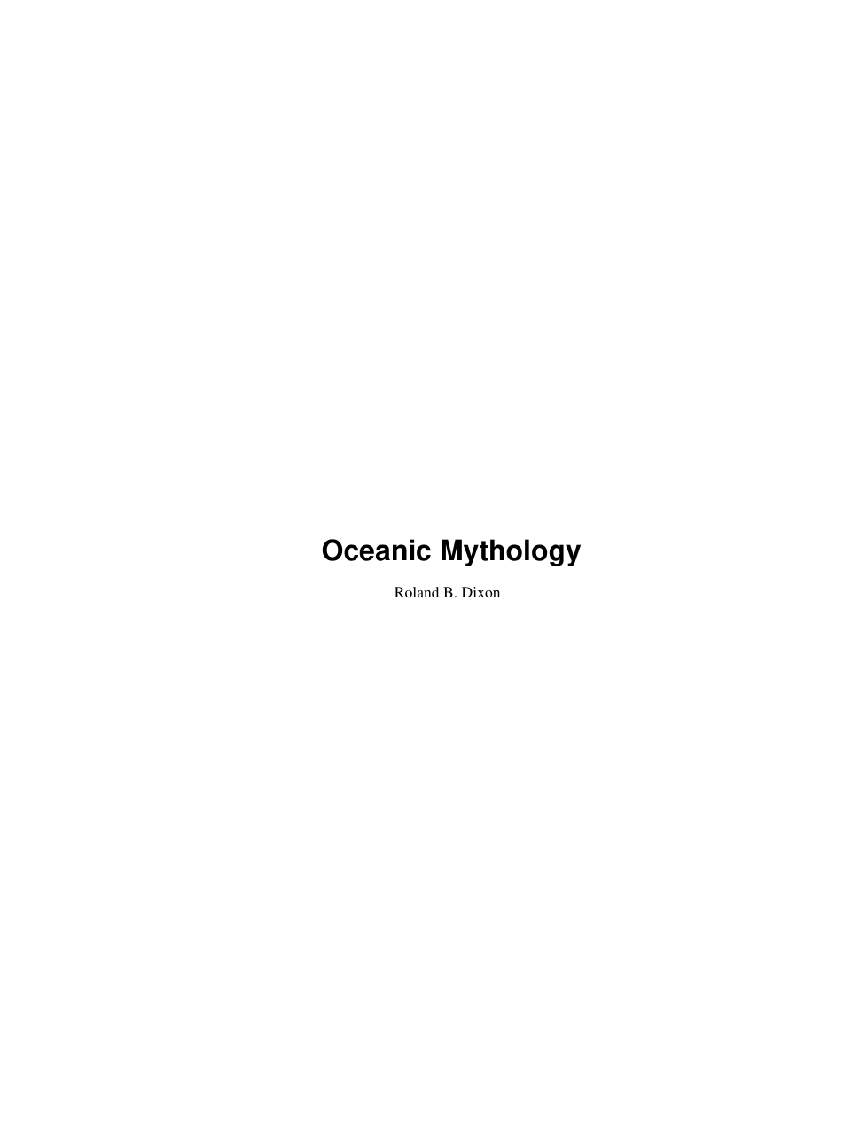 Oceanic Mythology cover